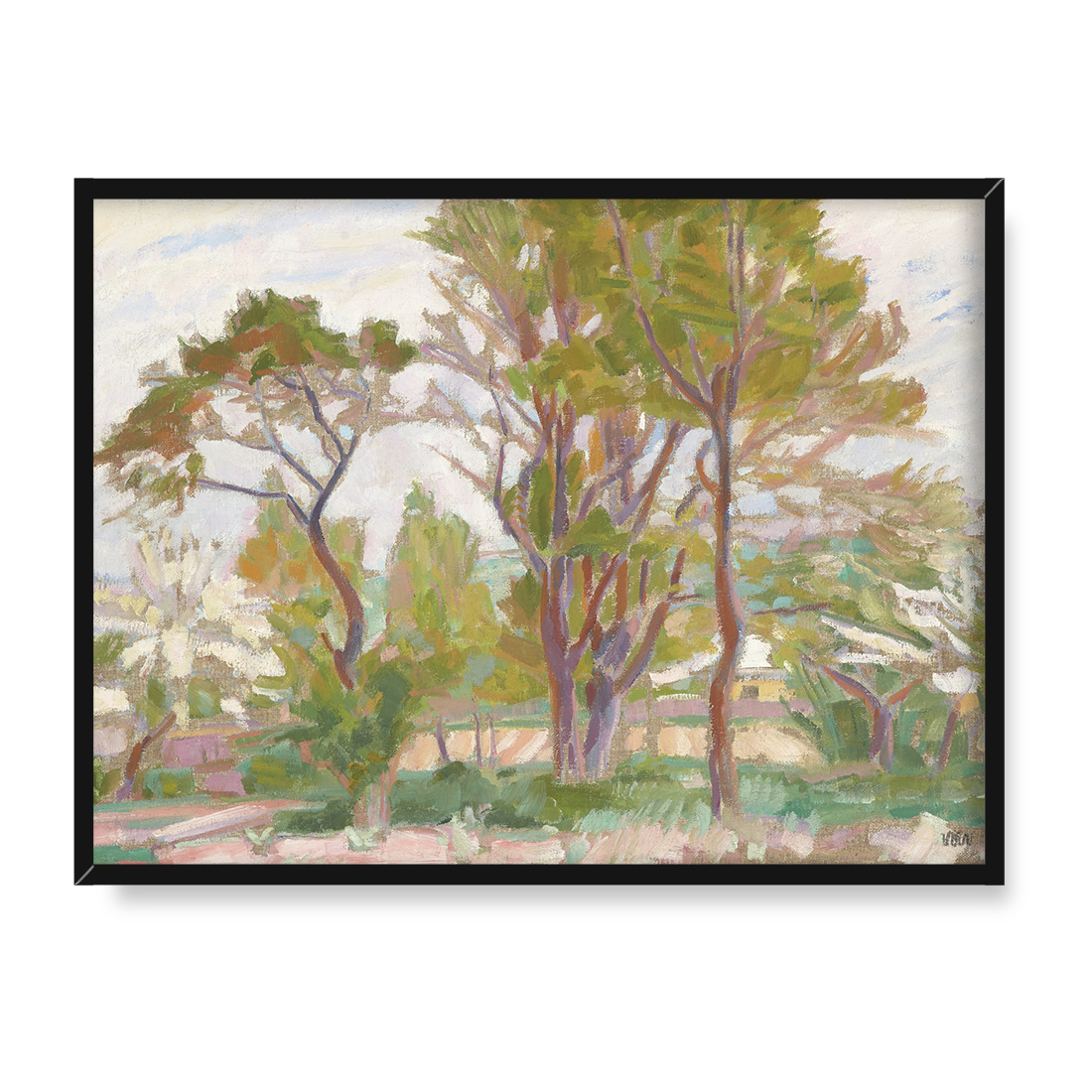 Wojciech Weiss Pejzaż z drzewami 30x40 w RAMIE