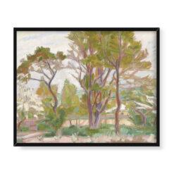 Wojciech Weiss Pejzaż z drzewami 50×40