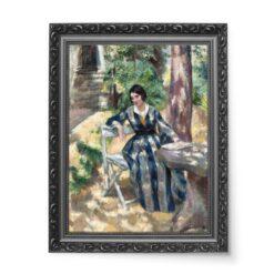 Wojciech Weiss Portret Ireny w ogrodzie wydruk na płótnie 50×70