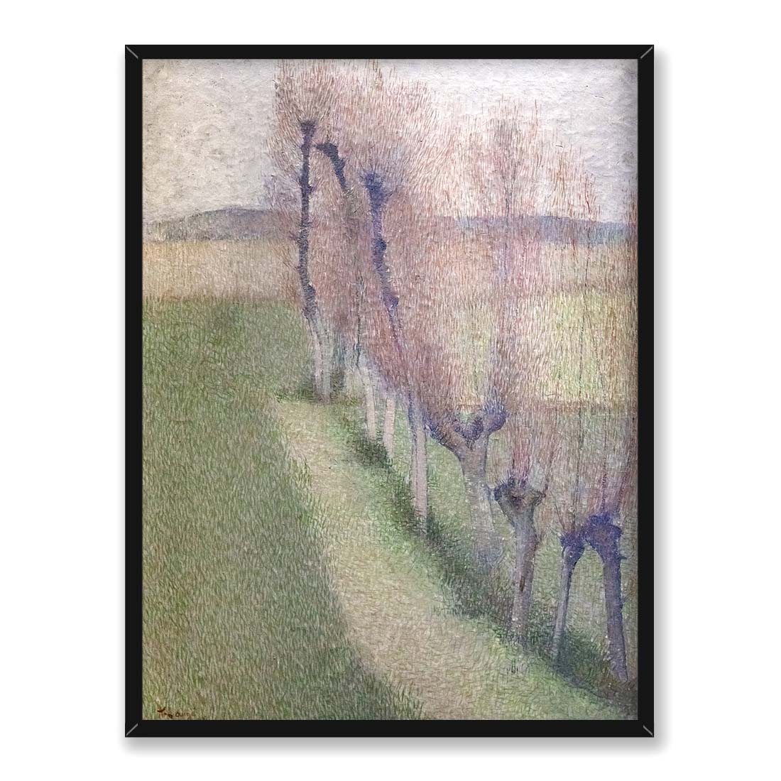 Achille Lauge Aleja wierzb 30x40 w RAMIE