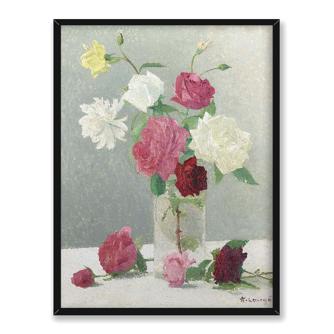 Achille Lauge Bukiet róż 30x40