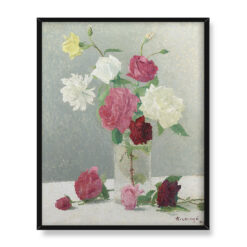 Achille Lauge Bukiet róż 40×50