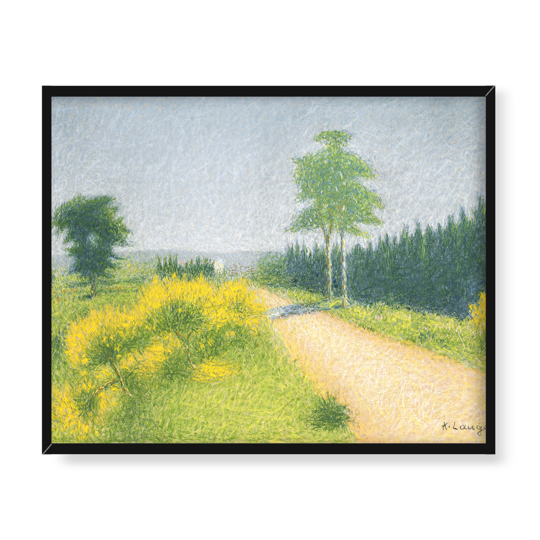 Achille Lauge Droga z Belveze w kierunku zajazdu 50x40