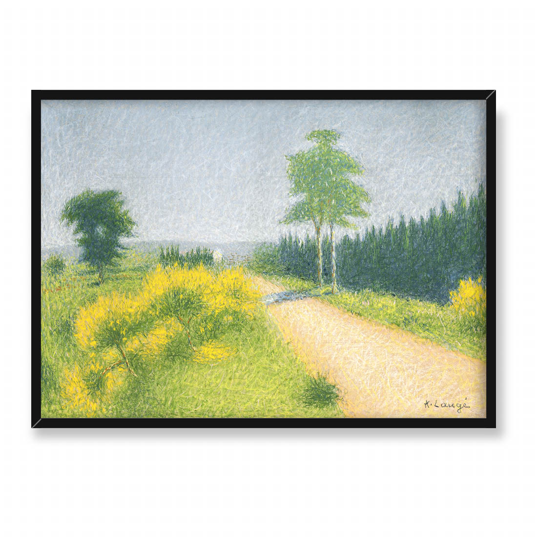 Achille Lauge Droga z Belveze w kierunku zajazdu 70x50