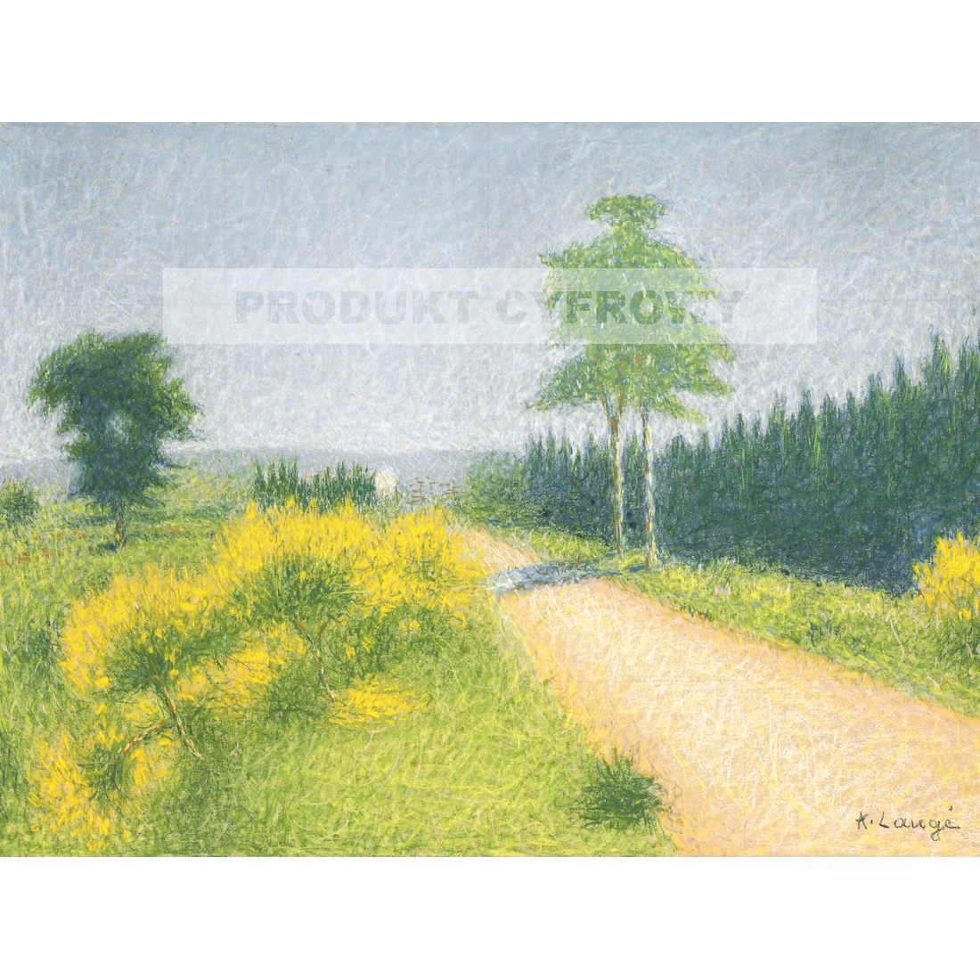 Achille Lauge Droga z Belveze w kierunku zajazdu — produkt cyfrowy do pobrania