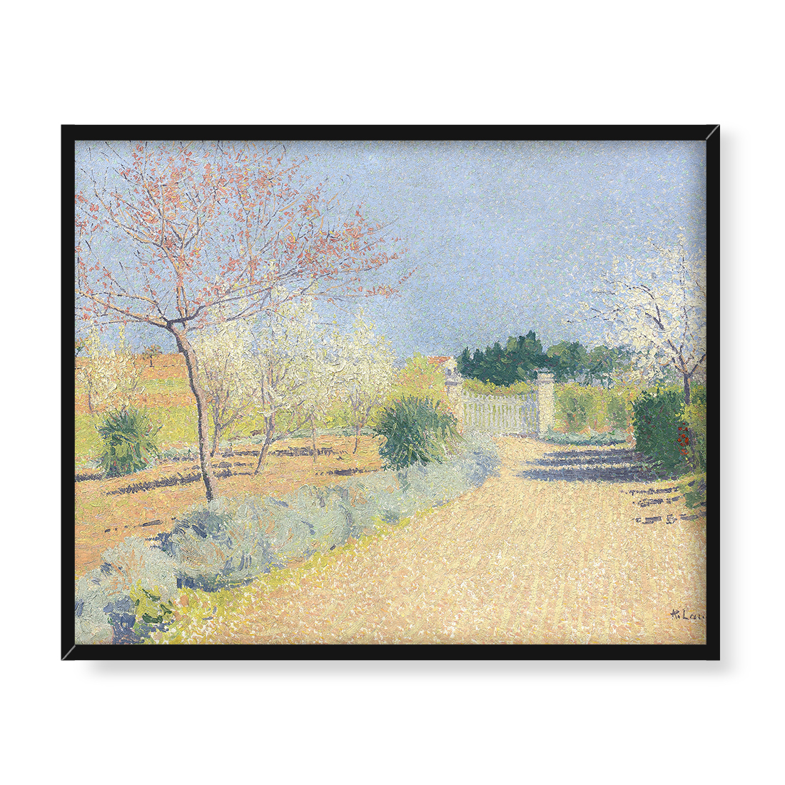 Achille Lauge Gospodarstwo Skowronek wiosną 50x40 w RAMIE