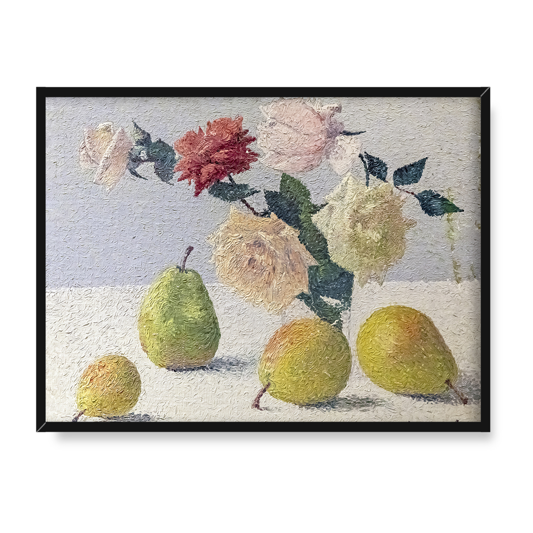 Achille Lauge Kwiaty i gruszki 40x30 w RAMIE