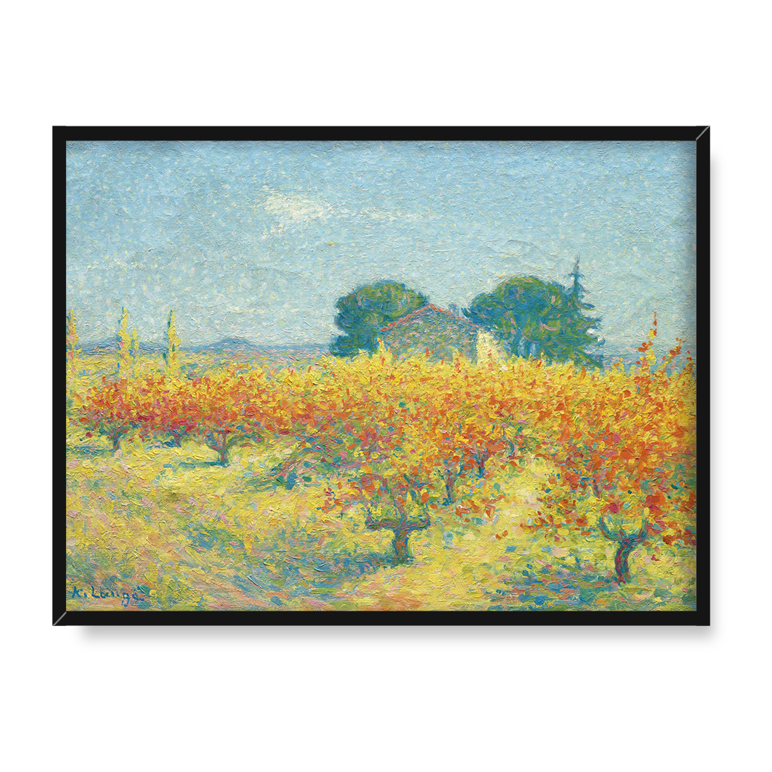 Achille Lauge Na łąkach w pobliżu Cailhau 40x30