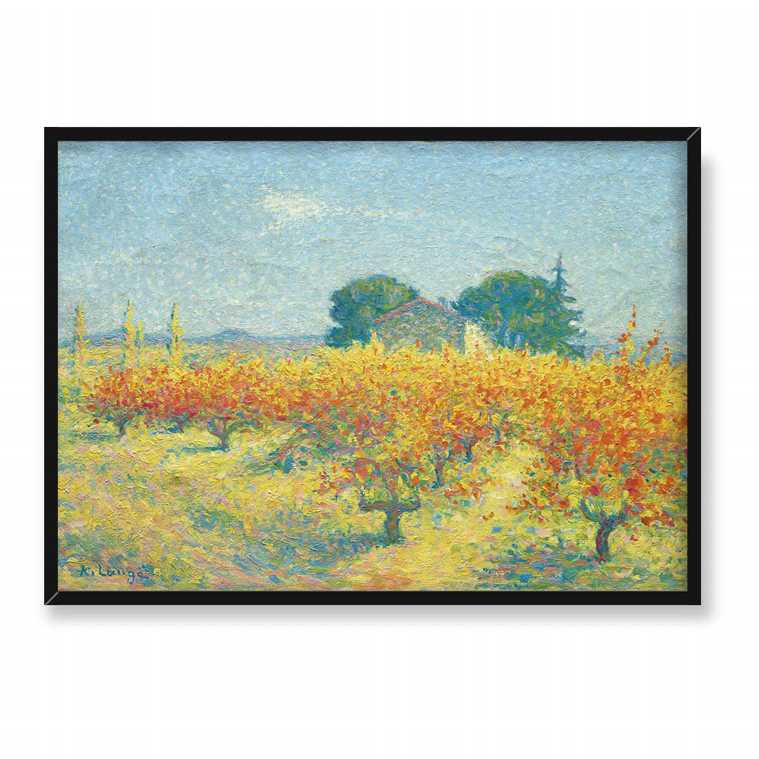 Achille Lauge Na łąkach w pobliżu Cailhau 70x50