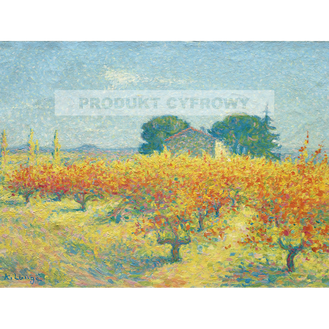 Achille Lauge Na łąkach w pobliżu Cailhau — produkt cyfrowy do pobrania