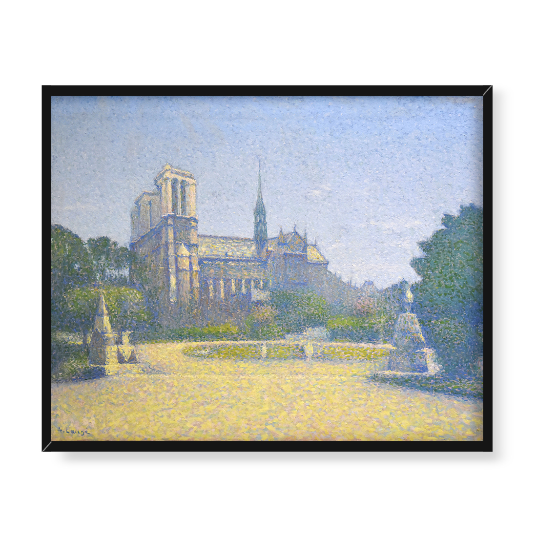 Achille Lauge Notre Dame w Paryżu 50x40 w RAMIE