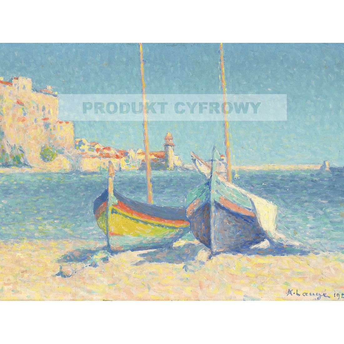 Achille Lauge Port w Collioure — produkt cyfrowy do pobrania