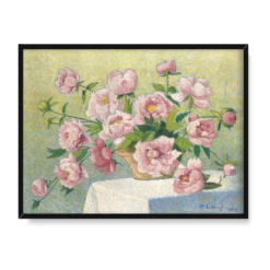 Achille Lauge Różowe piwonie 40×30