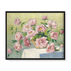 Achille Lauge Różowe piwonie 50×40