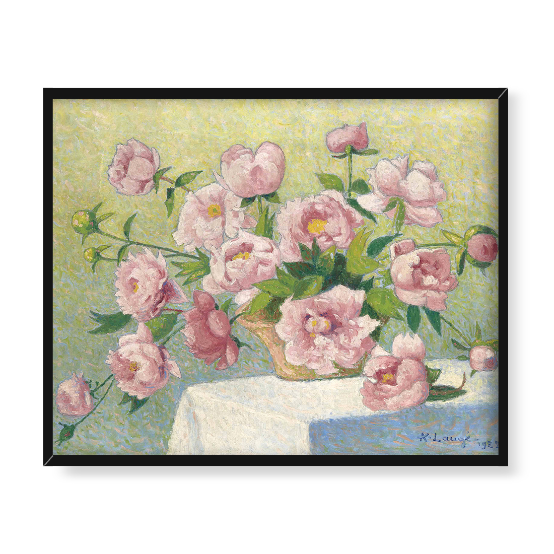 Achille Lauge Różowe piwonie 50x40