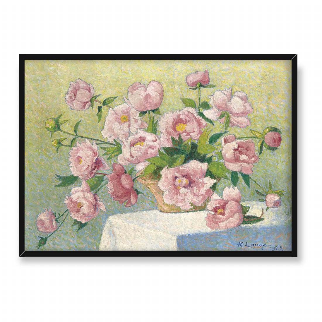 Achille Lauge Różowe piwonie 70x50