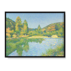 Achille Lauge Rzeka Aude przy wyjściu z Alet 40×30