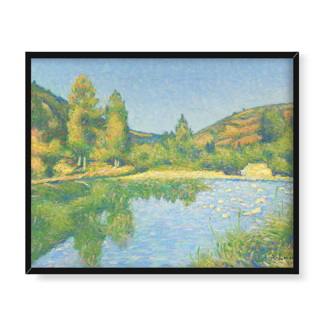 Achille Lauge Rzeka Aude przy wyjściu z Alet 50x40