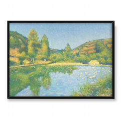 Achille Lauge Rzeka Aude przy wyjściu z Alet 70×50