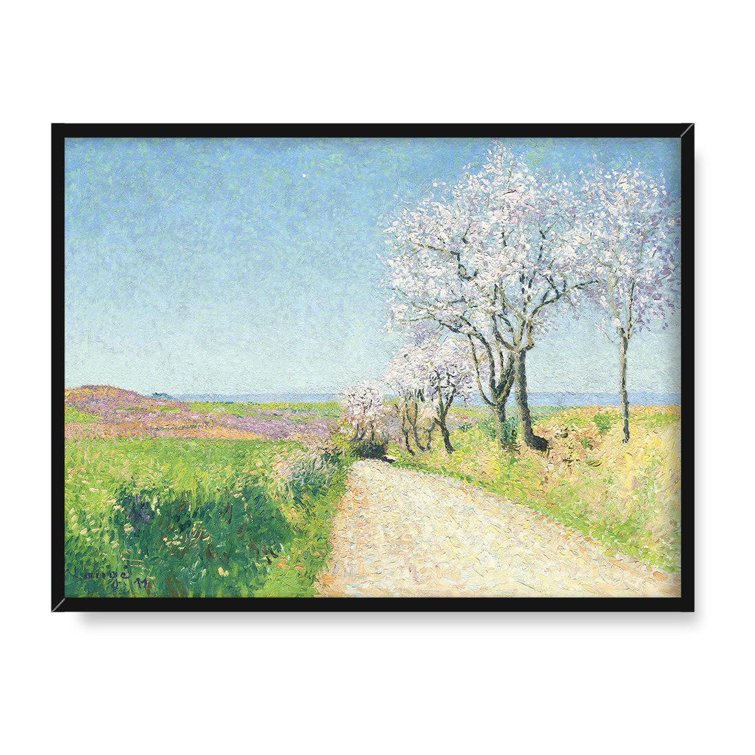 Achille Lauge Ścieżka wśród kwitnących migdałowców 40x30