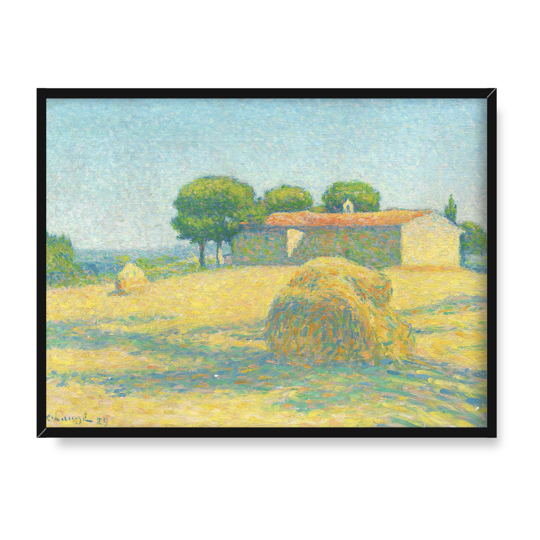 Achille Lauge Stogi w Cailhau 40x30 w RAMIE