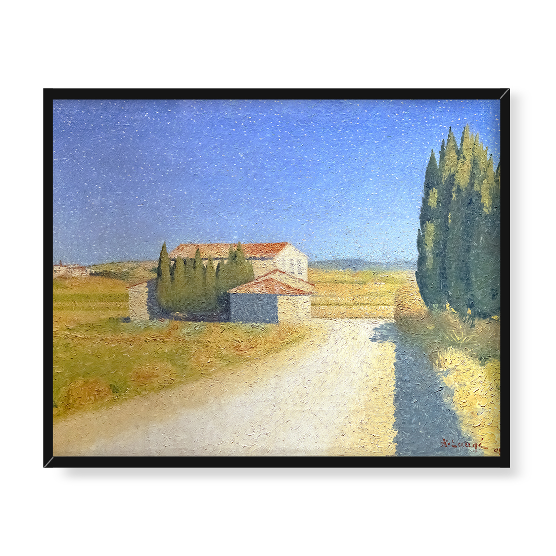 Achille Lauge Zajazd 50x40 w RAMIE