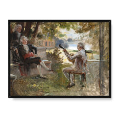 Albert Edelfelt Bellman grający na lutni dla Gustawa III 40×30