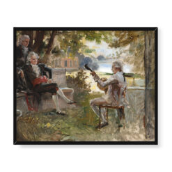 Albert Edelfelt Bellman grający na lutni dla Gustawa III 50×40