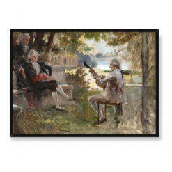 Albert Edelfelt Bellman grający na lutni dla Gustawa III 70×50