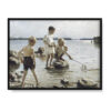 Albert Edelfelt Chłopcy bawiący się na brzegu 40×30 w RAMIE