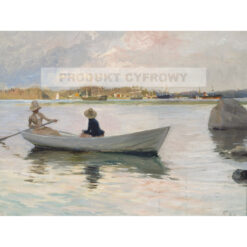 Albert Edelfelt Dziewczęta w łodzi wiosłowej 2 — produkt cyfrowy do pobrania