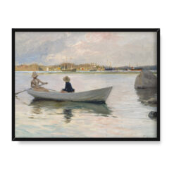 Albert Edelfelt Dziewczęta w łodzi wiosłowej 2 40×30