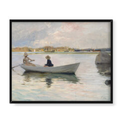 Albert Edelfelt Dziewczęta w łodzi wiosłowej 2 50×40