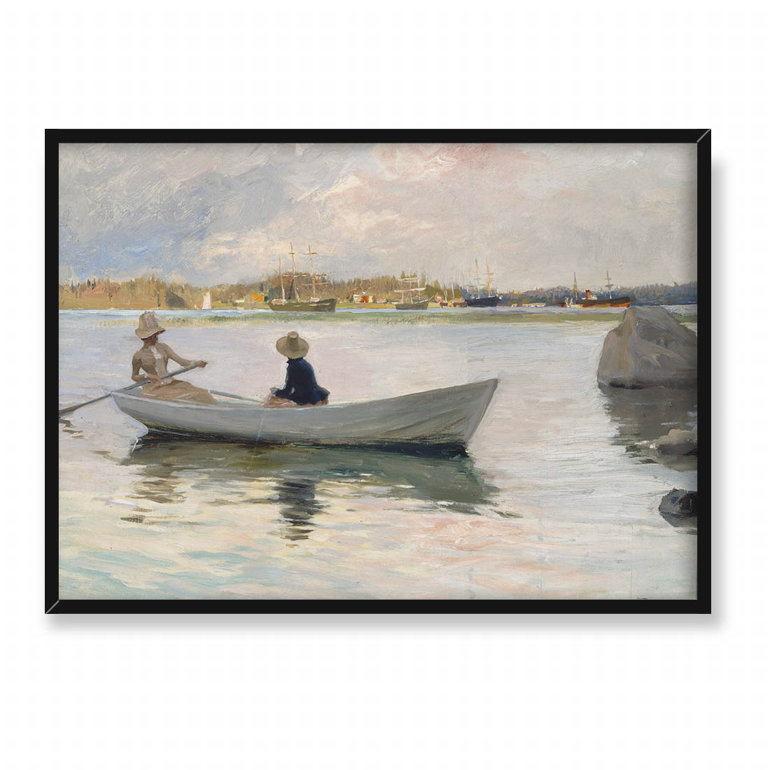 Albert Edelfelt Dziewczęta w łodzi wiosłowej 2 70x50