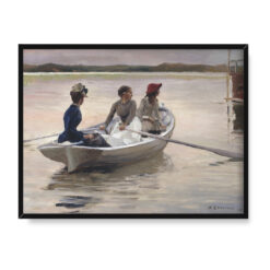 Albert Edelfelt Dziewczęta w łodzi wiosłowej 40×30