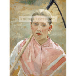 Albert Edelfelt Dziewczyna z grabiami — produkt cyfrowy do pobrania