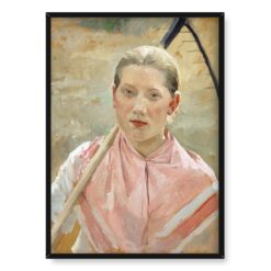 Albert Edelfelt Dziewczyna z grabiami 50×70