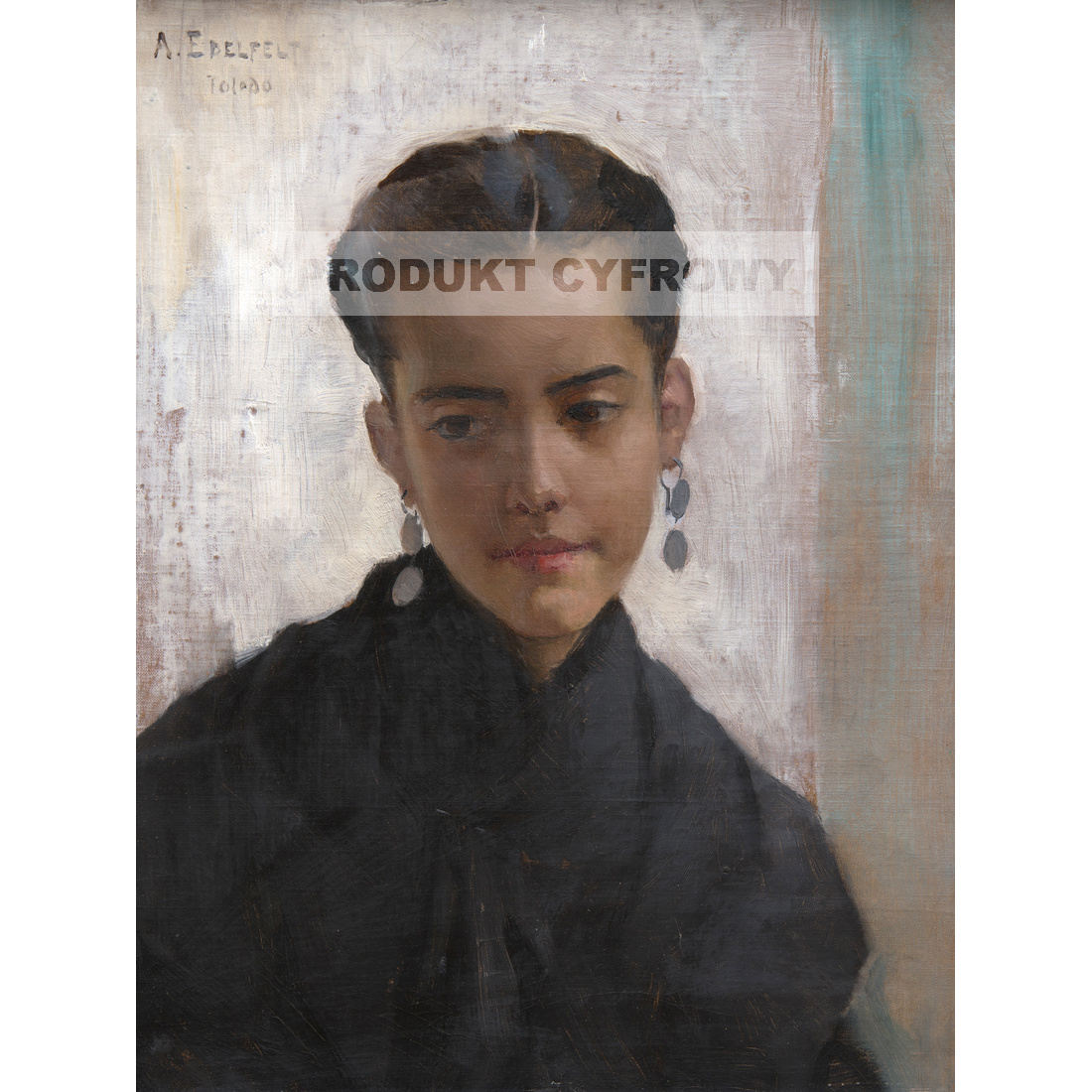 Albert Edelfelt Dziewczyna z Toledo — produkt cyfrowy do pobrania