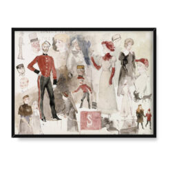 Albert Edelfelt Studia postaci z Anglii 40×30