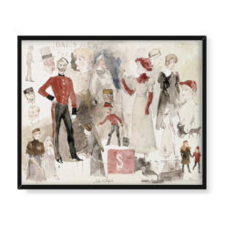 Albert Edelfelt Studia postaci z Anglii 50×40