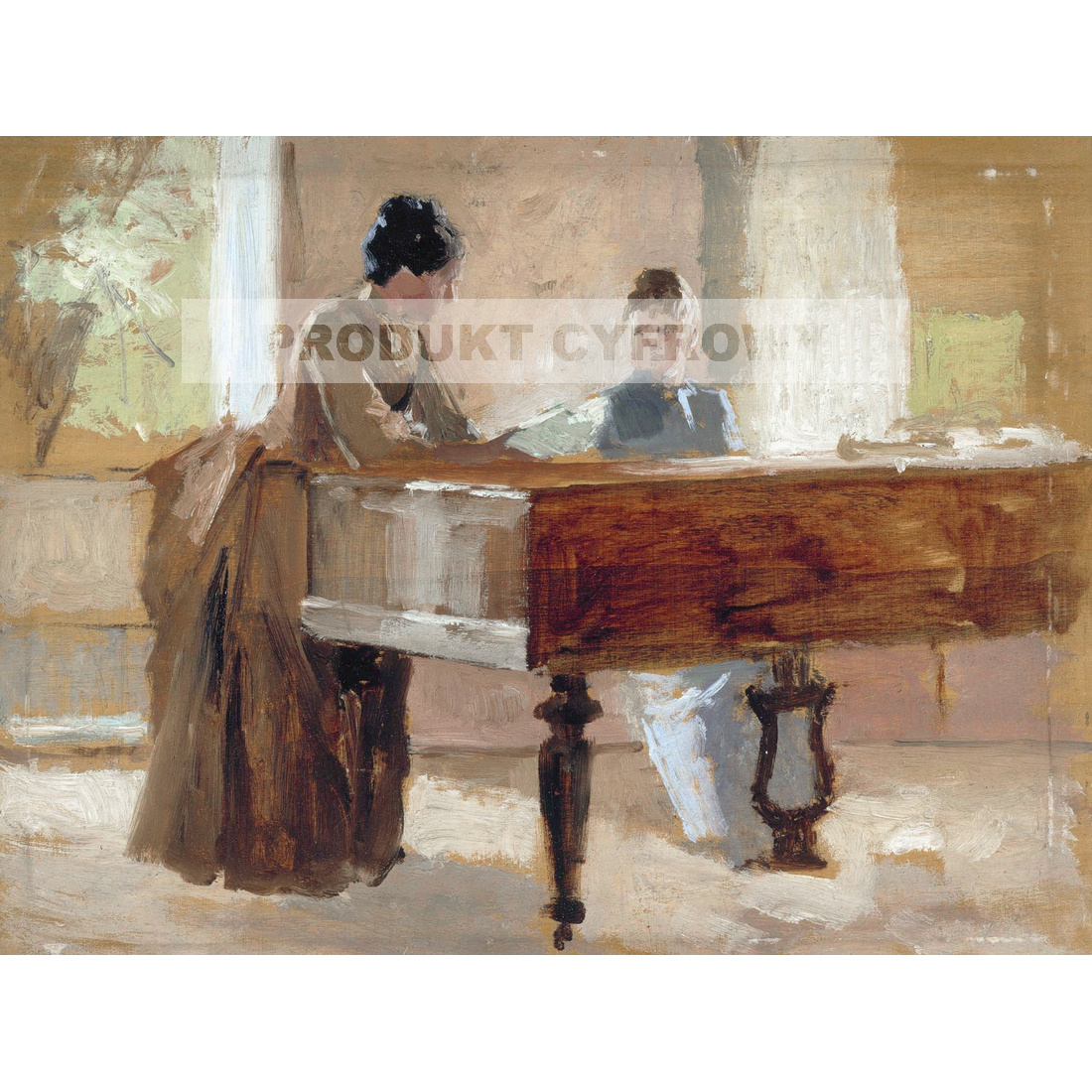Albert Edelfelt W salonie w Haikko — produkt cyfrowy do pobrania