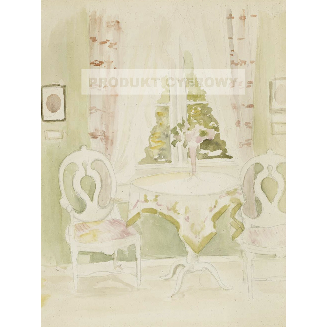 Albert Edelfelt Wnętrze domu artysty — produkt cyfrowy do pobrania