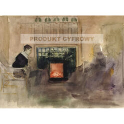 Albert Edelfelt Wnętrze willi artysty w Kilo — produkt cyfrowy do pobrania