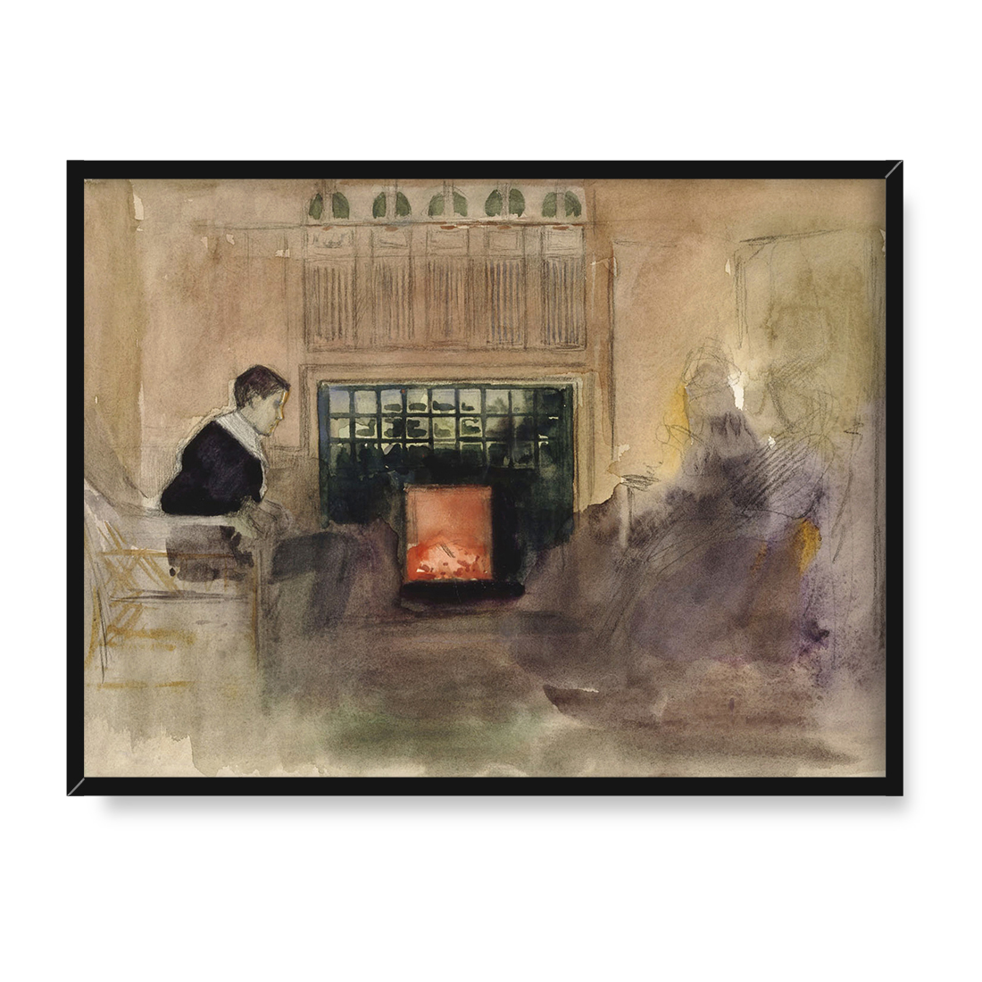 Albert Edelfelt Wnętrze willi artysty w Kilo 40x30 w RAMIE