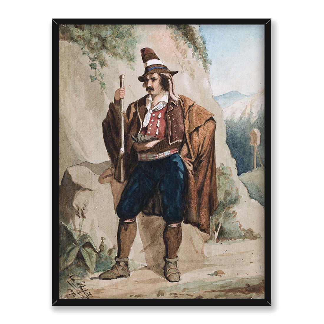 Albert Edelfelt Włoski rozbójnik 30x40