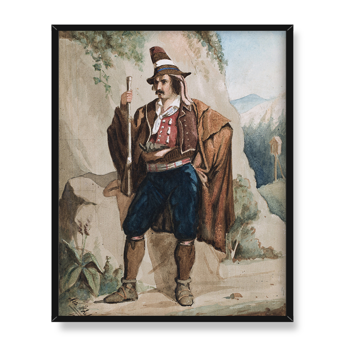 Albert Edelfelt Włoski rozbójnik 40x50