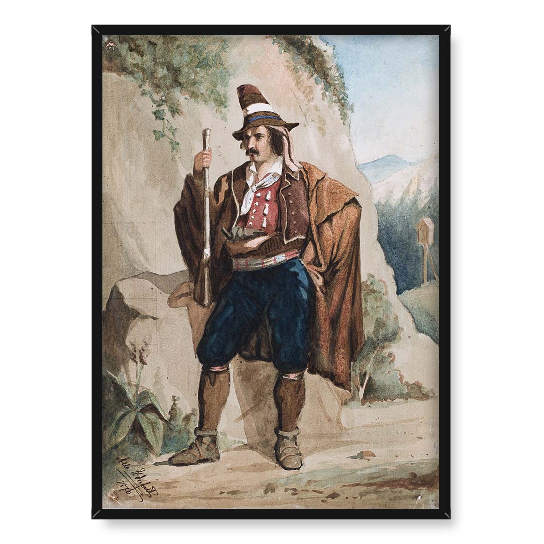 Albert Edelfelt Włoski rozbójnik 50x70