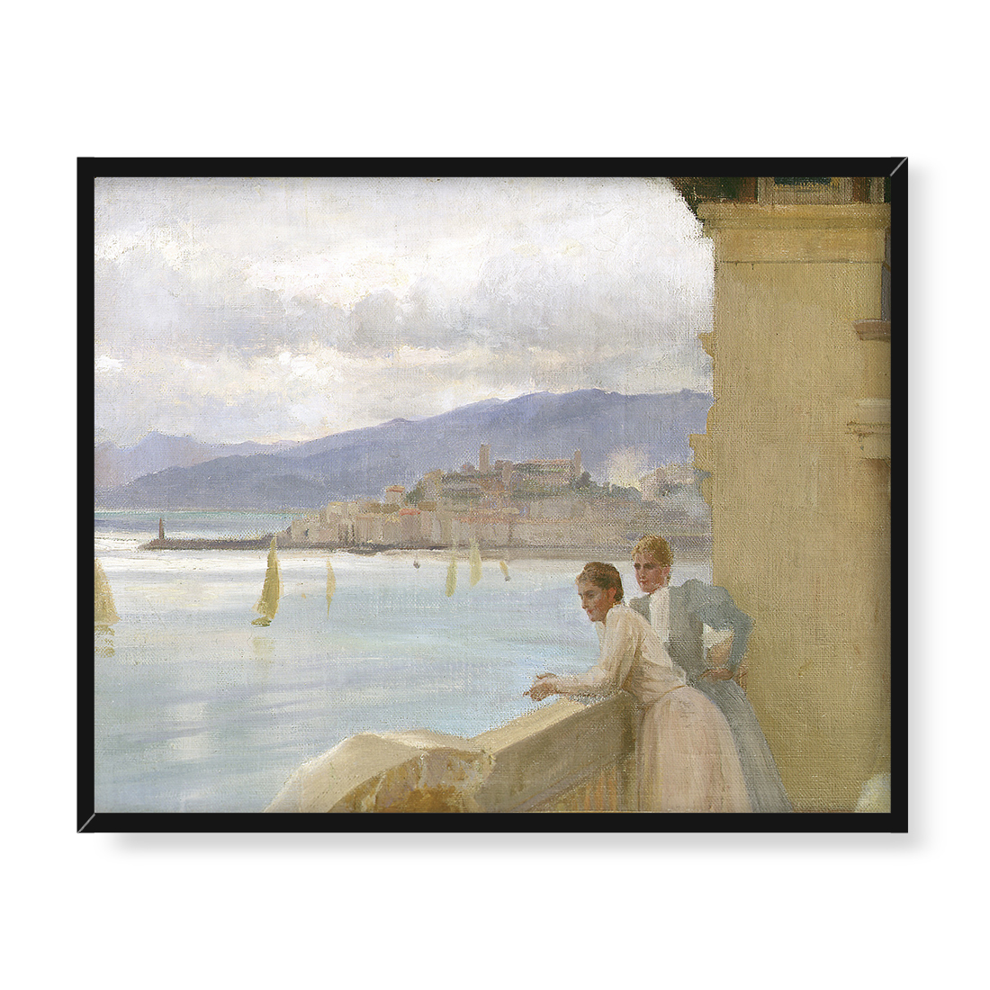 Albert Edelfelt Żona artysty i Emelie von Etter w Cannes 50x40