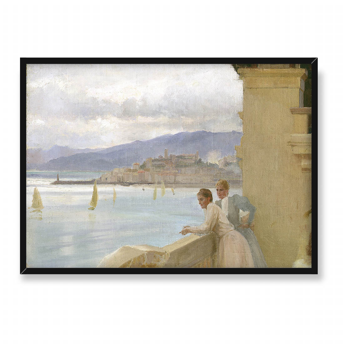 Albert Edelfelt Żona artysty i Emelie von Etter w Cannes 70x50