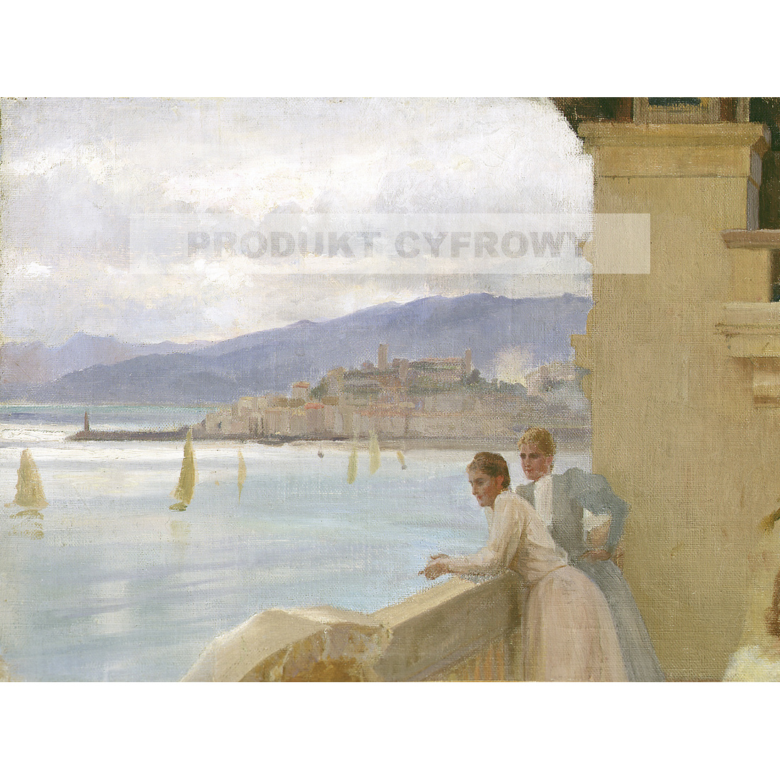 Albert Edelfelt Żona artysty i Emelie von Etter w Cannes — produkt cyfrowy do pobrania